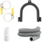 GroveEss 1m Long Washing Machine Drain Hose Extension Pipe Kit Universal Waste Extension Pipe with Clamps Hose End Adaptr and U-Bend Hose Holder for Most Washing Machine Washer Dryer Dishwasher
