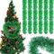 6 Stück x 2M Weihnachten Girlande Lametta,Weihnachten Lametta Girlande,Lametta Girlande Weihnachtsbaum,Weihnachtsdeko Metallische Girlanden,Weihnachtsbaum Deko Lametta,Lametta Weihnachtsbaum (Grün)
