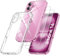 Qasyfanc Camera Cover Case Compatible with iPhone 16 6.1 with 2 Pack Tempered Glass Screen Protector, Non-Yellowing Shockproof Phone Bumper Cover, Hard PC Anti-Scratch Case Clear
