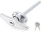 QWORK® Cerradura universal para puerta de garaje, cerradura con manija en T con revestimiento en polvo plateado y 2 llaves