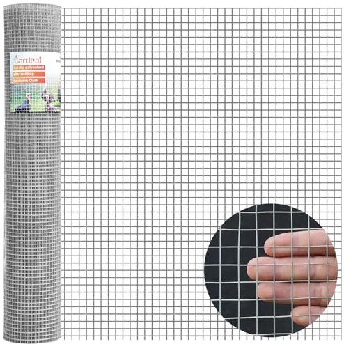 Gardeal hårdvara duk 19 Gauge galvaniserad svetsad bur tråd stängsel rulle nät för att skydda kycklingflock 16 tum x 50 fot)