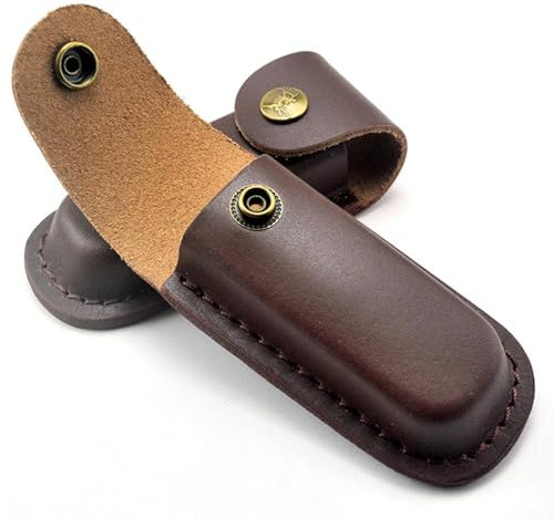 Taschenmesser Etui Leder,Messerscheide,Taschenmesser Hülle Tasche,Leder Klappmesser Taschenmesser Gürteltasche Holster,Messerscheide für Gürtel,für Taktische Klappmesser,mit Druckknopf und Schlaufe