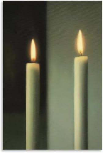 Gnvkd Ecbxz Gerhard Richter Poster Zwei Kerzen Leinwand Malerei Gerhard Richter Wandkunst Gerhard Richter Drucke Für Wohnzimmer Dekor Bild 50x70cm Kein Rahmen