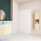 AICA Panneau mural de douche blanc 100x210cm Panneaux muraux salle de bain habillage mural aluminium