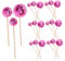STOBOK 24 Stück Dekoration Weihnachtskugel Cupcake Topper 70Er Party Kuchen Topper Discokugel Kuchen Picks Disco Party Gastgeschenk Kucheneinsatz Discokugel Cupcake Dekoration Rosa Holz