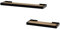 Vicco Wandregal Erni, hängendes Regal, Schwarz/Eiche, 60 x 3 cm 2er-Set