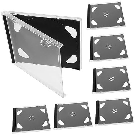 Sewroro 6pcs Cd Cases Disc Storage Organizers for Home Protective Cd Holders for Scratch Prevention and Dust Isolation