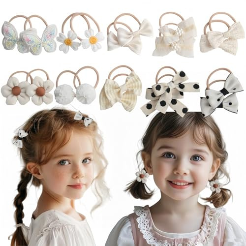 20 Stück Haargummis Mädchen für Kinder, Babys, kleine Mädchen