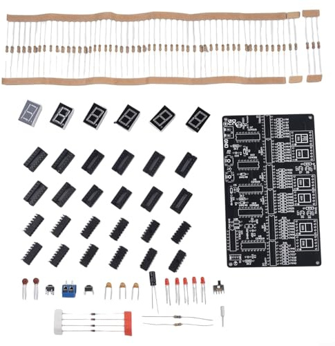 Jotekonoby Digitales Schaltungsuhr-Set, 6-Bit, DC 4,5–5,5 V, für DIY-Lötprojekte, Anfänger, elektronische Komponenten, Trainingsset mit Hands-On-Elektronik (Teile)