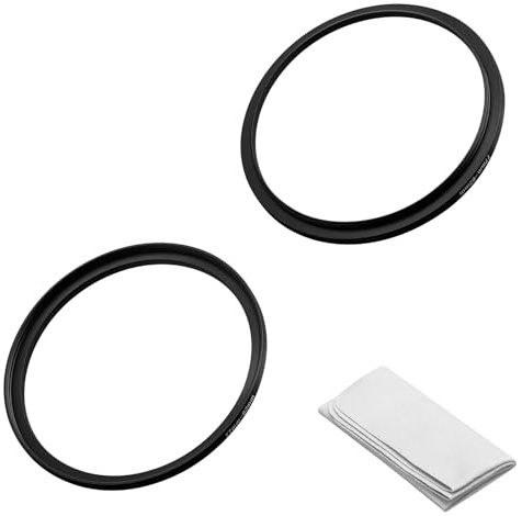 BCMCZCDC 1 Stück Step Up Ring Filter-Adapterring 72-82mm,Objektiv-Adapterring für Filter aus Aluminium-Legierung in Flugzeugqualität+1pcs Objektivreinigungstuch (72-82mm)