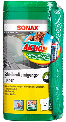 Sonax 412041 Scheibenreinigungs TücherBox und Microfaser Tuch