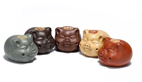 TEE Chinese 5 x Fu Pig Pet Handmade