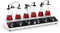 Steinberg Systems Magnetrührer mit Heizplatte SBS-MR-1600/6 (6 Stellplatten Ø 12 cm, 5-99°C, 1000 ml, Timer 120 min, 870 W, 1600 U/min, inkl. 12 magnetische Rührstäbe)