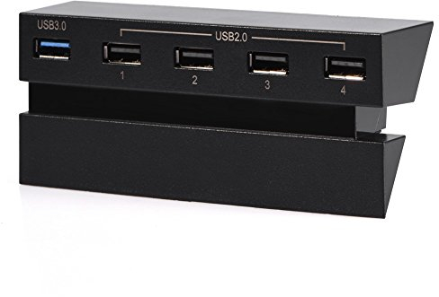 Eboxer USB Hub 5-Port USB 3.0/2.0 High Speed Expansion Hub Controller Adapter Connector for 4 Gaming Console