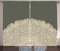 ABAKUHAUS Orientalisch Rustikaler Gardine, Floral Halbe Mandala, Schlafzimmer Kräuselband Vorhang mit Schlaufen und Haken, 280 x 175 cm, Beige Taupe