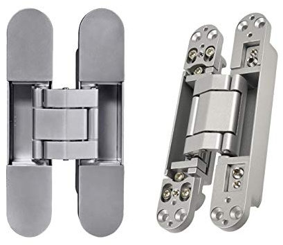 TamBee Invisible Hinges Hidden Door Hinges Concealed Door Hinges, Outswing Hidden Door Hinge 3 Way Adjustable Butt Hinge 7inch 2PCs