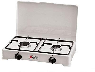 ALTIGASI prime FORNELLO DA TAVOLO PARKER 2 FUOCHI ALIMENTAZIONE GAS METANO CON VALVOLE SICUREZZA PER USO INTERNO B/N