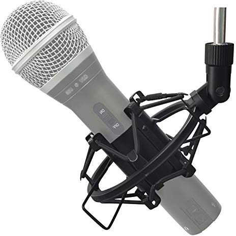 Microphone Shock Mount Mic Holder For Samson Q2U Shure SM58 ATR2100-USB Behringer Xm8500, Mic Clip Holder Mount for Diameter 28mm-32mm Dynamic Microphone Like AT2005-USB Shure PGA48 PGA58, Boseen