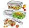 Küchenprofi Lunchbox/Vorratsdosen-Set Glas rechteckig, 3-tlg.