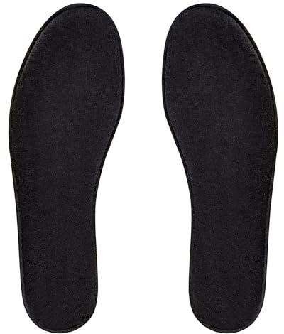 Knixmax Memory Schaum Einlegesohlen mit Samt für Damen Herren - Winter Warem Schuheinlagen für Sport, Freizeit und Beruf Schwarz Damen Gr.40 EU