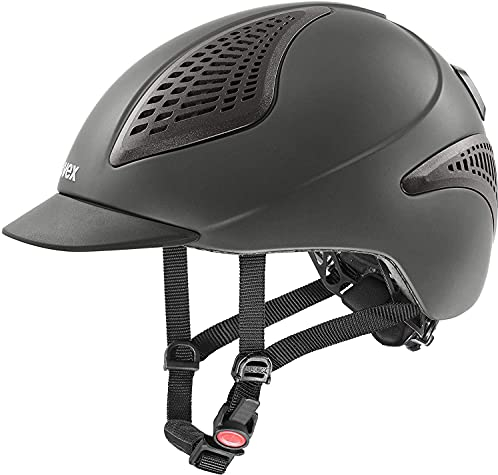 uvex Exxential Ii Led - Casque d’équitation Léger pour Hommes et Femmes - Led Intégrées - Réglage de la Taille Individuel - Anthracite Matt - 57-59 cm