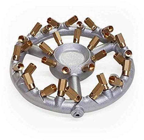 32 JET BURNER STOCK POT COOKER 3/4 BSP BOTTOM ENTRY NATURAL- LPG GAS HEAVY DUTY (Natural Gas)