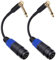 CESS-144 Speakon Female Connector to 1/4 Male TS Speaker Cable - Speak-on Jack to 1/4 TS Plug (Right-Angle Plug)