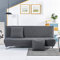 Klappsofa Bezug Stretch Sofabezug ohne Armlehnen,Einfarbiger Schlafsofa Sofahusse Stretch Sofa-Überwürfe Antirutsch Sofa Abdeckung Schonbezug Stretchhusse All-inclusive Couch überzug E 195-225CM