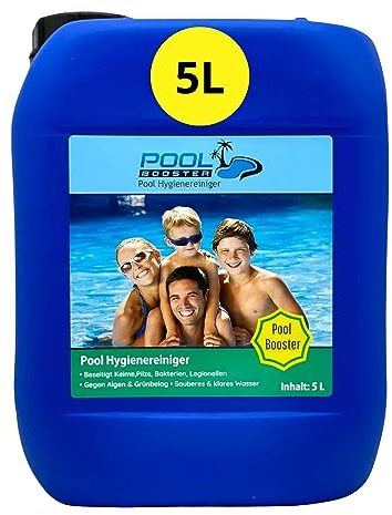Flora Boost Pool Booster 5 L - Wasserpflege für Whirlpool & Planschbecken - Poolpflege Gegen Algen & Bakterien - Reiniger für Kristallklares Wasser - 100% Hautverträglich