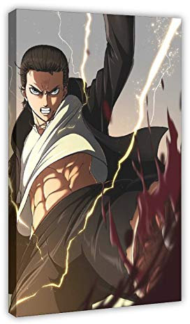 LINHUANG Anime Attack on Titan Eren Yeager 40 Leinwandposter Schlafzimmer Dekor Sport Landschaft Büro Raum Dekor Geschenk 50 x 75 cm Rahmen style1