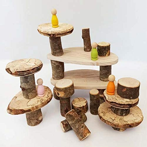Ticumiku Casita del árbol de Madera Natural - 27 Piezas