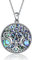 YFN Triple Moon Göttin Halskette Sterling Silber Pentagramm Pentagramm Anhänger Halskette Pagan Wiccan Magic Amulett Baum des Lebens Schmuck für Frauen Männer Women