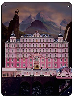 The Grand Budapest Hotel Poster Film Blechschild Vintage Metall Pub Club Cafe Bar Home Wandkunst Dekoration Poster Retro 30 x 40 cm