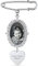 Custom4U Edelstahl Fotobrosche Silber mit Bildgravur Memorial Anhänger Brautstrauß mit Foto Anhänger Silber für Hochzeit Boutonniere Pin Bouquet Charms