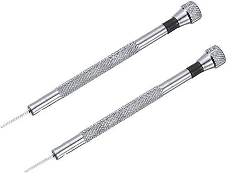 sourcing map Micro Precision Screwdriver, 1.0mm Slotted Head for Watch Eyeglasses Electronics Repair 2 Pcs