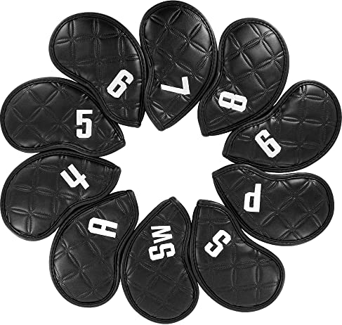 GOLTERS Callaway Ping Taylormade für Golfschläger, 10 Stück/Packung, Kunstleder, Magic Tape-Verschluss, passend für alle Marken, Weiß