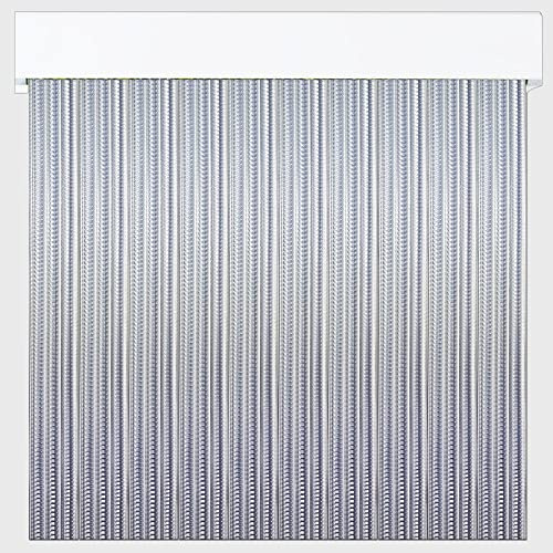 Pertoni Tende - Tende da esterno in plastica PVC e barra in alluminio, trasparente, larghezza 120 cm x lunghezza 210 cm