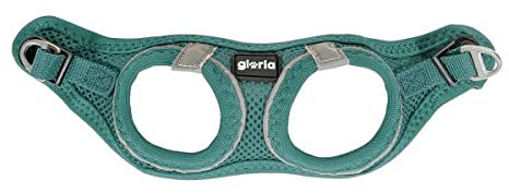 Harnais pour Chien Gloria Air Mesh Trek Star Réglable Turquoise Taille XXXS (18-20 cm)