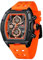AIMES Armbanduhr für Herren, modisch, lässig, cool, großes Zifferblatt, Leuchtend, wasserdicht, Sport, analog, Quarz, Business, Herrenuhren, Silikonarmband, Kleideruhr, 0473-orange, Lässige Sportuhr,