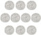 ftiemlovde 10 Edel Dirndl Knöpfe Silber Zum AnnäHen Metall mit Strass, Trachten Nachthemd Knopf Mantel Groß，öSenknöPfe Aus Kupferlegierung Blazer ZierknöPfe (G10S 15mm)