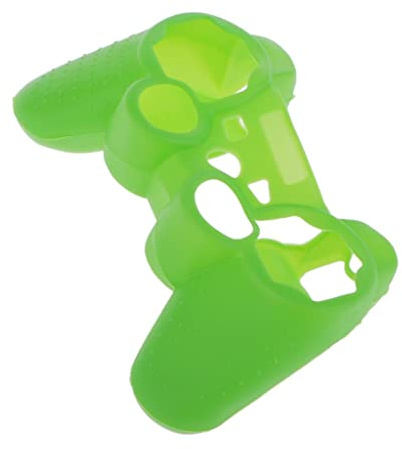 Tiuimk Funda protectora de silicona para controlador de PS3, color verde