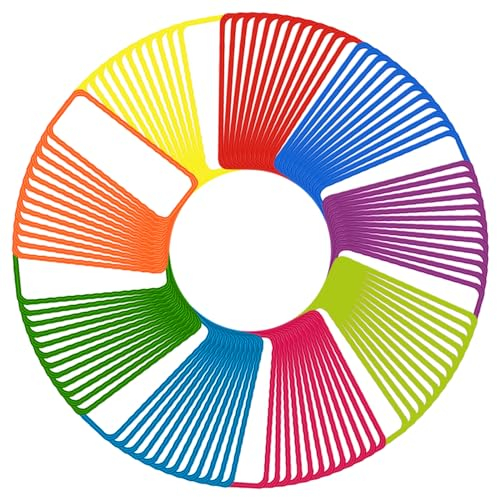 Magnetstreifen Beschreibbar, Abwischbare Magnetschilder, Farbige Magnetschilder, Universelle Whiteboard Magnete, Magnet-Etiketten für Whiteboards, für Whiteboard, 108 Stück(Zufällige 9 Farben)