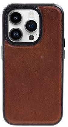 Lussoloop MagSafe Compatible Stylish & Durable Shockproof Protection Leather Case for iPhone 15 in Horween Leather (Horween CXL Brown, iPhone 15 Pro Max)