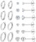 Dochais 10 Paires Boucles d'Oreilles Femmes Argent Acier Innoxydable Ensemble Petite Creoles Clous d'Oreilles Hypoallergénique Cartilage Tragus Helix Piercing Oreilles Bijoux Cadeaux pour Fille Homme