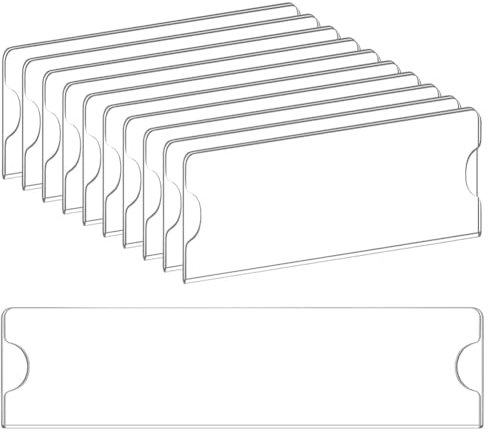 Closer Premium Name Plate Holder Clear Acrylic Plastic Sign Holder 2X8 Inch, Frame Wall Name Plates for Office, Home