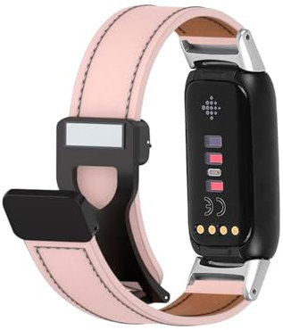 KUWAI Armbänder für Fitbit Luxe ArmBand, Weich PU Leder Magnetisch Armbänder mit Fitbit Luxe ArmBand Loop für Herren Damen Armband mit Fitbit Luxe ArmBand (B)