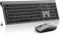 Combo de teclado y mouse inalámbricos, teclado delgado y delgado con receptor USB, clic silencioso, 2400 DPI, interruptor de tijera inalámbrico de tamaño completo, para laptop, PC, Windows, gris y