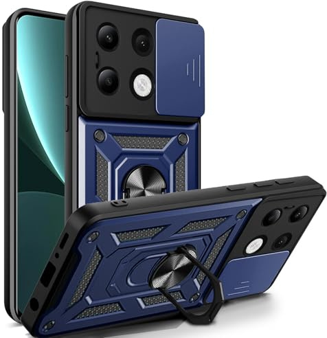 betterfon Handyhülle Kompatibel mit Xiaomi Redmi Note 13 4G | Stoßfest & Kratzfest | Mit Kameraschutzring, Anti-Fingerabdruck & robuster Panzer-Design | Blau