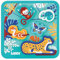 Ludi - Schaumstoff-Puzzle – Erlebnis-Spielzeug – Einsteckspiel – ab 12 Monaten – stimuliert die Motorik und entwickelt die Fantasie – 5 Dschungeltiere und 1 Tablett – wasserdicht – 20 x 20 x 1,5 cm