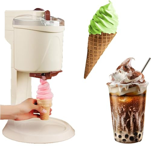 RayGenius Ice Cream Maker, Semi-Automatic 1000ml Home Ice Cream Maker, Mr Yoghurt Whippy Ice Cream Maker for Home Diy Kitchen Quick Use